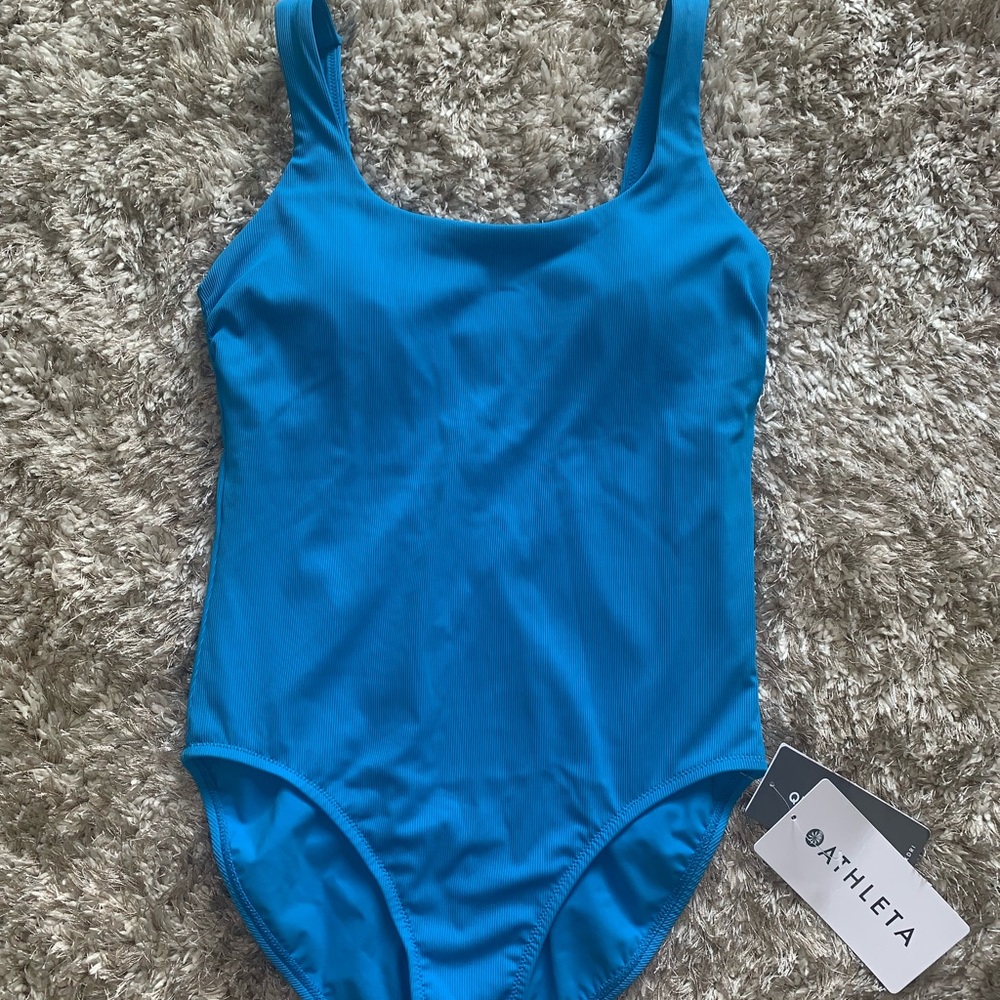 Athleta Blue Scoop One Piece